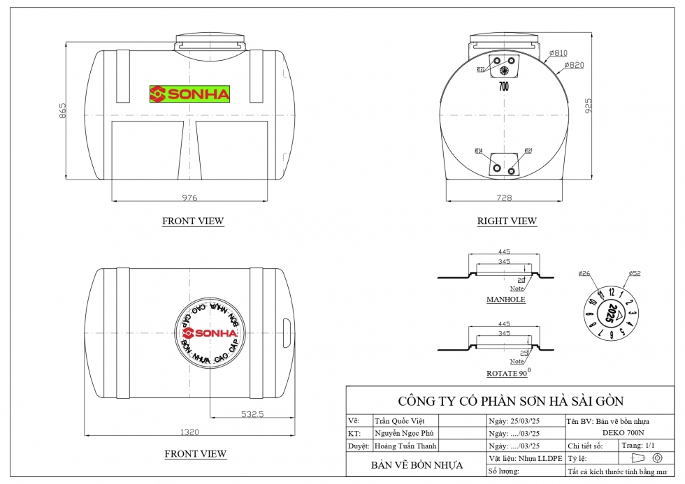 ban ve bon nuoc nhua 700 lit ngang son ha